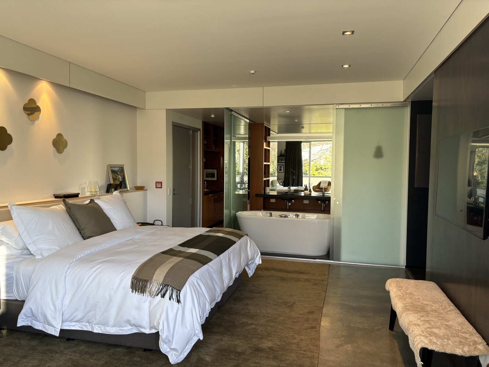 The Arrow — Bedroom opening to the bath